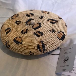 Sensistudio classic beret in leopard print size medium the original Panama hat